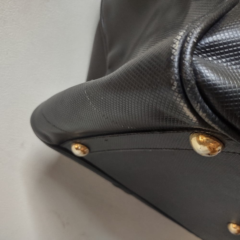 Vintage Bottega Veneta Weekend Bag large tote Travel Bag Black Leather - Picture 5 of 14